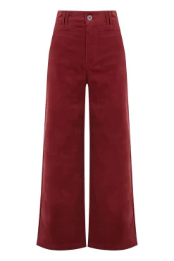 Hoss Intropia Paulette. Pantalón wide leg Granate Clearance