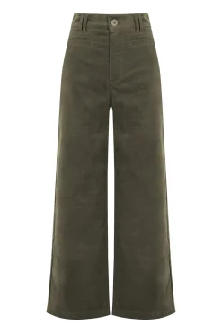 Hoss Intropia Paulette. Pantalón wide leg Kaki Best
