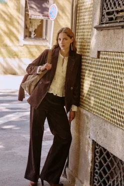 Hoss Intropia Pauline. Pantalón con doble abotonadura Marron Clearance