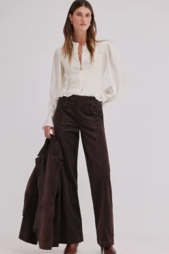 Hoss Intropia Pauline. Pantalón con doble abotonadura Marron Clearance