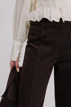 Hoss Intropia Pauline. Pantalón con doble abotonadura Marron Clearance