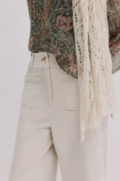 Hoss Intropia Payton. Pantalón de pana Marfil Clearance