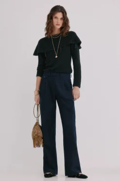 Hoss Intropia Peggy. Pantalones con pliegues Azul marino