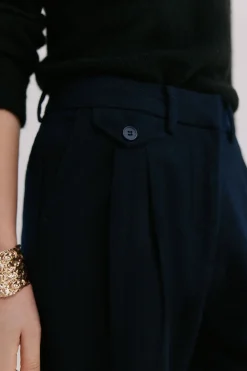 Hoss Intropia Peggy. Pantalones con pliegues Azul marino