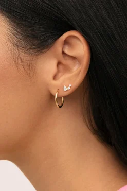 Singularu Pendiente Suelto Celeste Plata Baño Oro amarillo Online