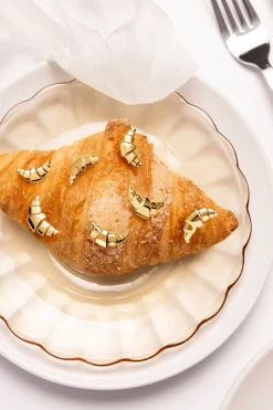 Singularu Pendiente Suelto Croissant Baño Oro amarillo Best