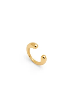 Singularu Pendiente Suelto Ear Cuff Gota Plata Baño Oro amarillo Discount