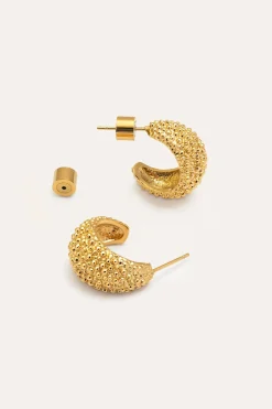 Singularu Pendientes Aro Antique Acero Baño Oro amarillo Best