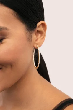 Singularu Pendientes Aro Scarlett L Baño Oro amarillo Online