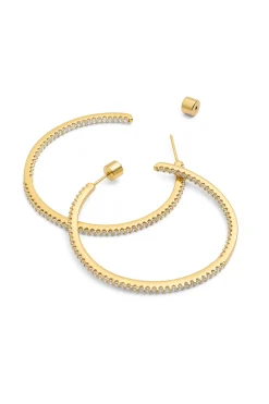 Singularu Pendientes Aro Scarlett L Baño Oro amarillo Online