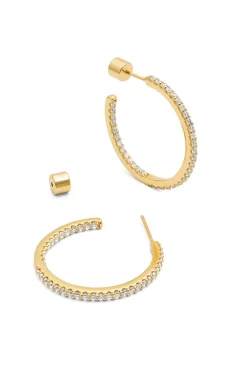 Singularu Pendientes Aro Scarlett M Baño Oro amarillo Sale