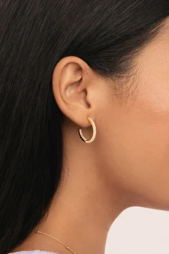 Singularu Pendientes Aro Scarlett S Baño Oro amarillo Best