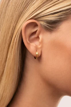 Singularu Pendientes Aro Serpiente Baño Oro amarillo Discount