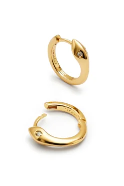 Singularu Pendientes Aro Serpiente Baño Oro amarillo Discount