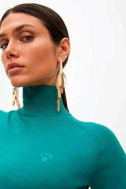 Lola Casademunt Pendientes flecos Dorado Discount