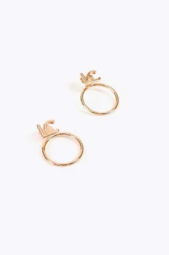 Lola Casademunt Pendientes logo Dorado Online