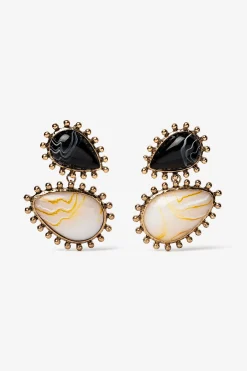 Vilanova Pendientes Maxi Acrílicos Bicolor amarillo