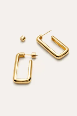 Singularu Pendientes Single Pipe Baño Oro amarillo Online