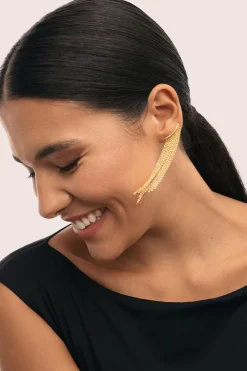 Singularu Pendientes Tamara Cascada Baño Oro amarillo Hot