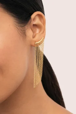 Singularu Pendientes Tamara Cascada Baño Oro amarillo Hot