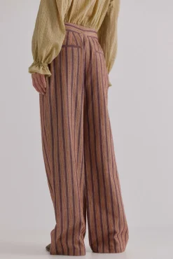 Hoss Intropia Phoebe. Pantalón a rayas Lila Hot