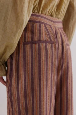 Hoss Intropia Phoebe. Pantalón a rayas Lila Hot