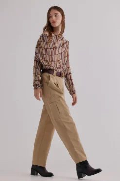 Hoss Intropia Piera. Pantalón cargo Marfil New