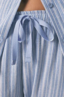 Women'secret Pijama camisero rayas 100% algodón azul Sale