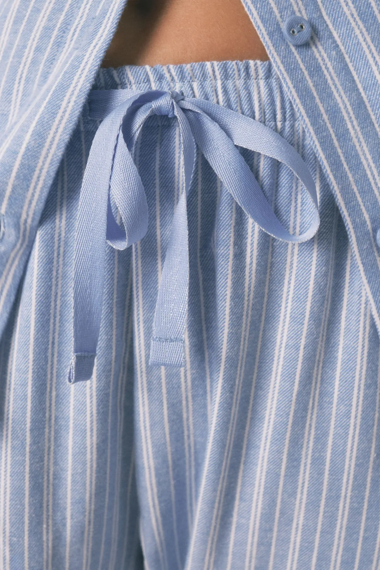 Women'secret Pijama camisero rayas 100% algodón azul Sale