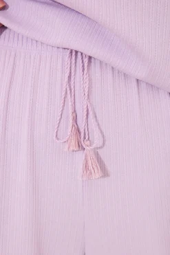 Women'secret Pijama Capri canalé viscosa morado/lila Discount
