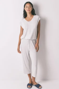 Women'secret Pijama Capri viscosa soft touch gris Sale