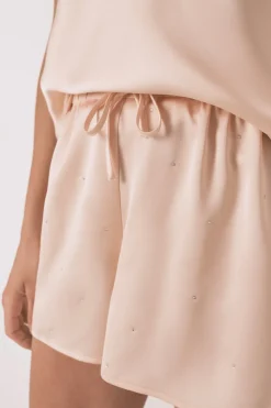 Women'secret Pijama corto satén encaje rosa Best