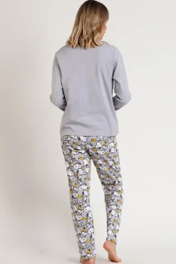 Admas Pijama Family Snoopy Funny para mujer gris Online