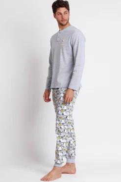Admas Pijama Family Snoopy Funny para hombre gris Sale