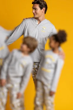 Admas Pijama Family Snoopy Funny para hombre gris Sale