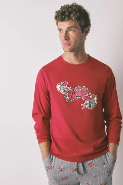 Women'secret Pijama largo 100% algodón Buddies rojo Online