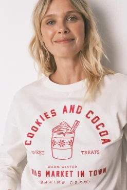 Women'secret Pijama largo 100% algodón cuadros marfil Sale