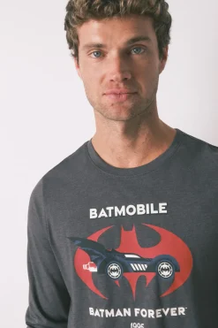 Women'secret Pijama largo algodón Batman gris