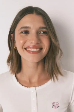 Women'secret Pijama largo algodón estampado flores marfil Best