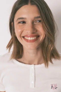 Women'secret Pijama largo algodón estampado flores blanco Clearance