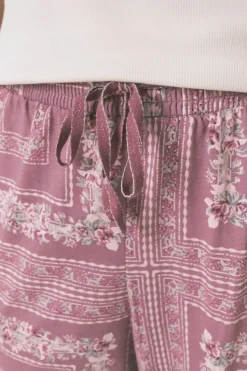 Women'secret Pijama largo algodón estampado flores blanco Clearance