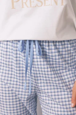 Women'secret Pijama largo algodón Snoopy Vichy marfil Sale