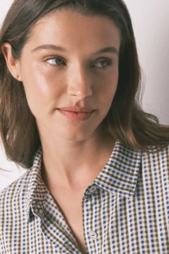 Women'secret Pijama largo camisero cuadros y topos estampado Clearance