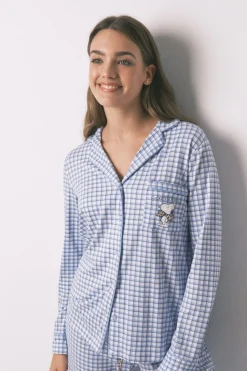 Women'secret Pijama largo camisero Snoopy Vichy estampado Online
