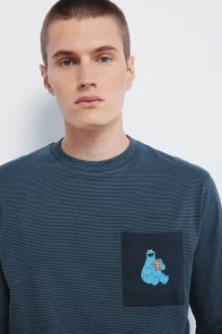 Springfield Pijama largo Cookie Monster azul