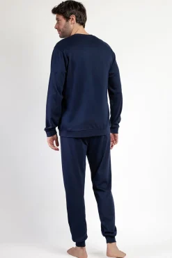 Admas Pijama largo Donald 100% algodón para hombre azul
