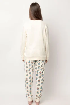 Admas Pijama largo estampado Paddington para mujer beige Online