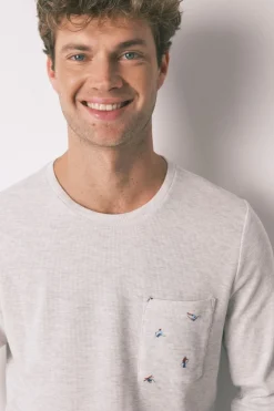 Women'secret Pijama largo hombre 100% algodón ski gris Sale