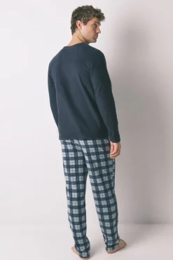 Women'secret Pijama largo hombre polar Muppets azul