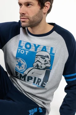 Admas Pijama largo Imperio Star Wars para hombre azul Hot